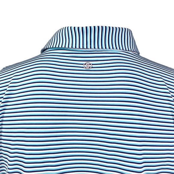 STITCH XL Golf Polo Stripe Breathable Moisture Wicking Antimicrobial - Picture 6 of 11